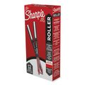 Sharpie Professional Design Roller Ball Pen, Stick, Fine 0.5 mm, Red Ink, Black Barrel, PK12 PK 2093226
